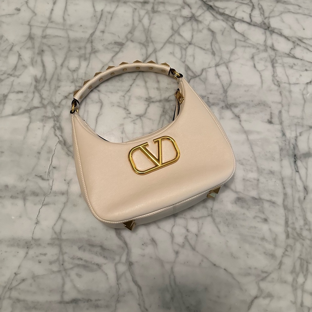 Valentino Cream Leather Women's Bag - Picture 3 of 14